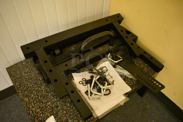 Black Metal Table w/ Pieces! BUYER MUST REMOVE. 28x20x12. (upstairs - side room) - Image 3 of 3