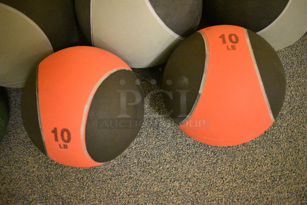 7 Various Medicine Balls; One 4 Pound, Two 10 Pound, One 15 Pound and Two 20 Pound. Includes 10x10x10. 7 Times Your Bid! (upstairs - side room) - Image 3 of 5