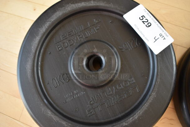 4 Les Mills Body Pump Weight Plates. Two 2.2 Pounds and Two 22 Pounds. BUYER MUST REMOVE. 4 Times Your Bid! (aerobic room) - Image 3 of 3