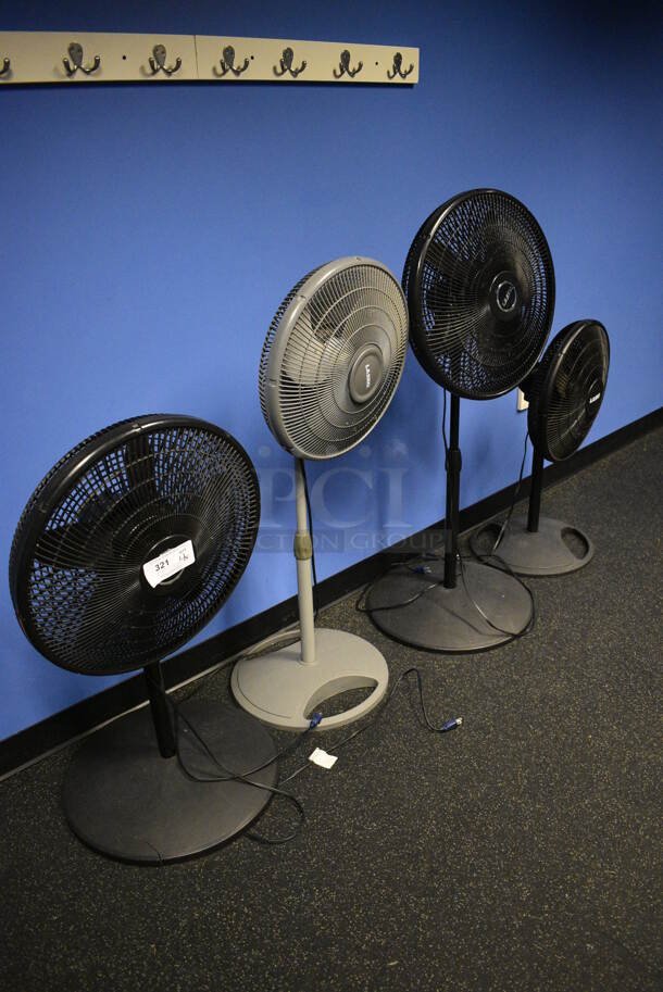 4 Various Poly Floor Style Fans. Includes 20x20x49. 4 Times Your Bid! (spin cycle room) - Image 2 of 4