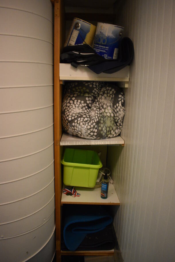 ALL ONE MONEY! ROOM LOT of Wood Pattern Desk , 2 Chairs and Shelves Full of Various Items! BUYER MUST REMOVE. (upstairs - office room) - Image 5 of 5