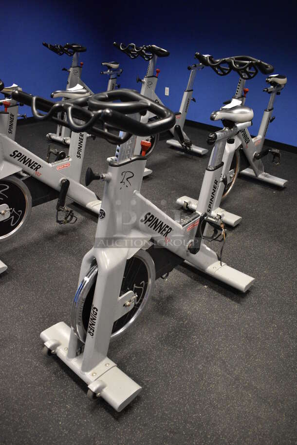 NICE! Star Trac Spinner NXT Metal Commercial Floor Style Upright Stationary Bicycle. BUYER MUST REMOVE. 21x47x45. Tested and Working! (spin cycle room) - Image 1 of 5