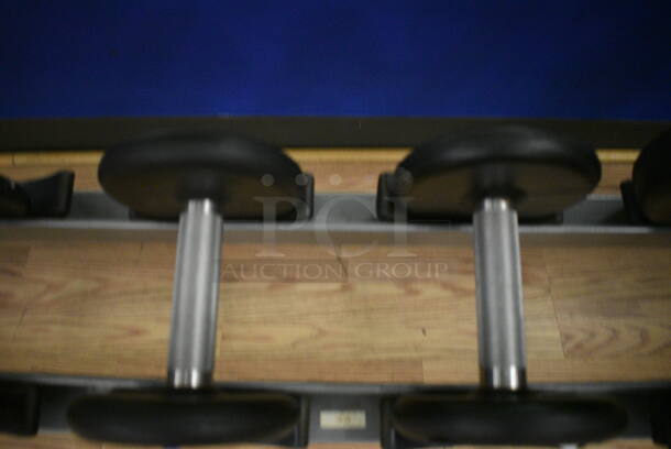 2 Intek Metal Black and Chrome Finish 10 Pound Dumbbells. 6x7.5x6. 2 Times Your Bid! (upstairs) - Image 2 of 3