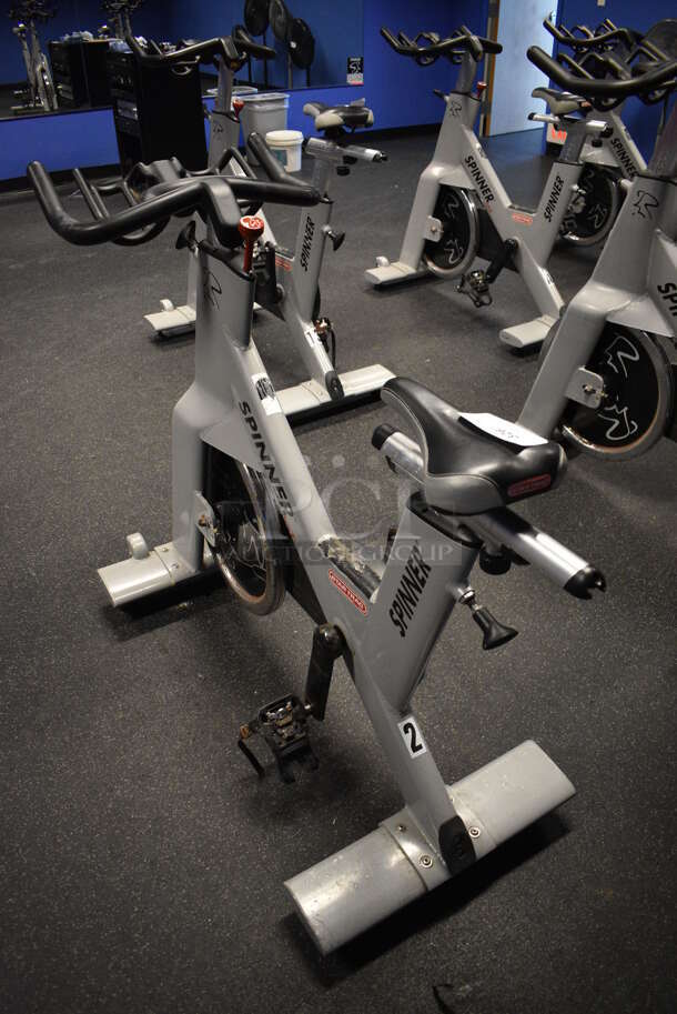 NICE! Star Trac Spinner NXT Metal Commercial Floor Style Upright Stationary Bicycle. BUYER MUST REMOVE. 21x47x45. Tested and Working! (spin cycle room) - Image 1 of 6