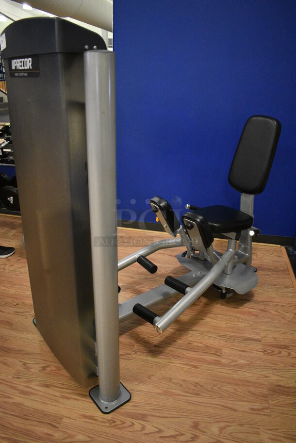 NICE! Precor Metal Commercial Floor Style Inner / Outer Thigh Machine. BUYER MUST REMOVE. 32x64x60. (upstairs) This Unit Will Be Moved Down To The First Floor Before Pick Up Day Begins!