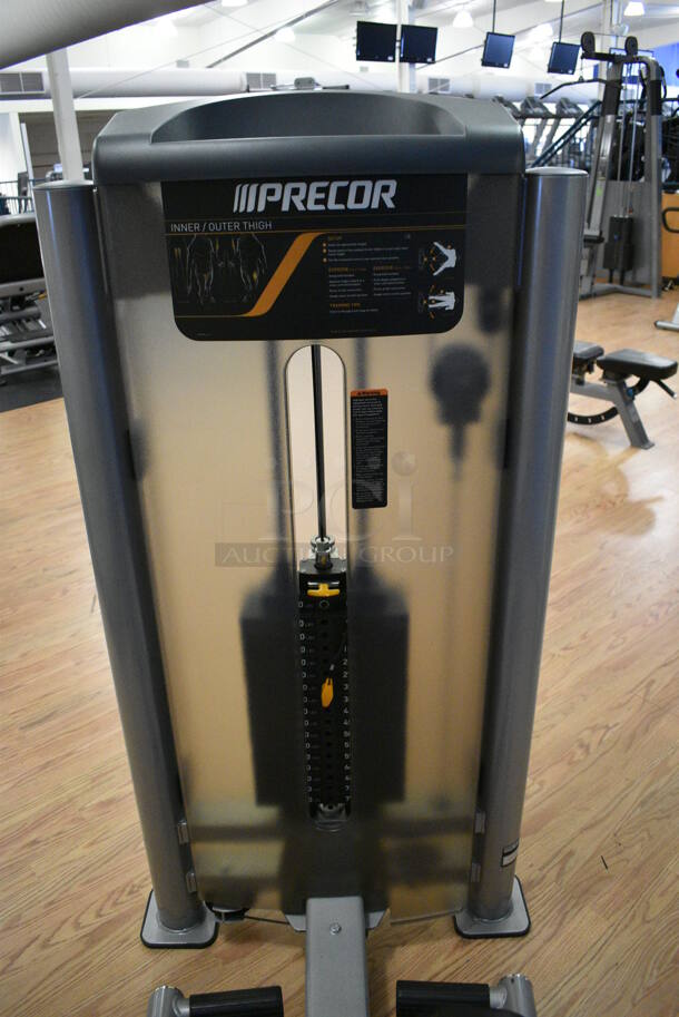 NICE! Precor Metal Commercial Floor Style Inner / Outer Thigh Machine. BUYER MUST REMOVE. 32x64x60. (upstairs) This Unit Will Be Moved Down To The First Floor Before Pick Up Day Begins! - Image 4 of 8