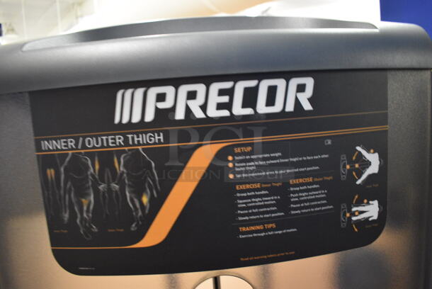 NICE! Precor Metal Commercial Floor Style Inner / Outer Thigh Machine. BUYER MUST REMOVE. 32x64x60. (upstairs) This Unit Will Be Moved Down To The First Floor Before Pick Up Day Begins! - Image 6 of 8