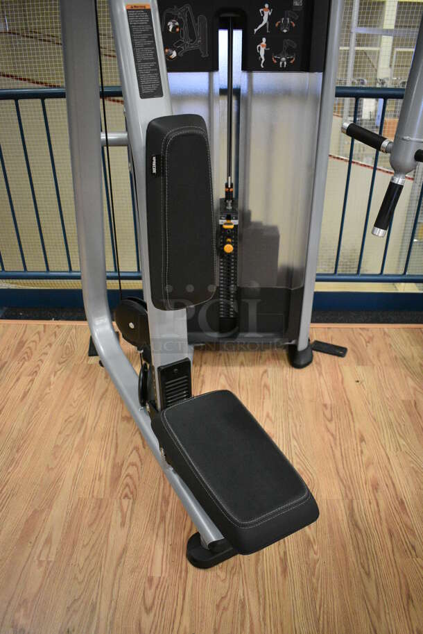 NICE! Precor Metal Commercial Floor Style Rear Delt / Pec Fly Machine. BUYER MUST REMOVE. 43x53x84. (upstairs) This Unit Will Be Moved Down To The First Floor Before Pick Up Day Begins! - Image 3 of 6