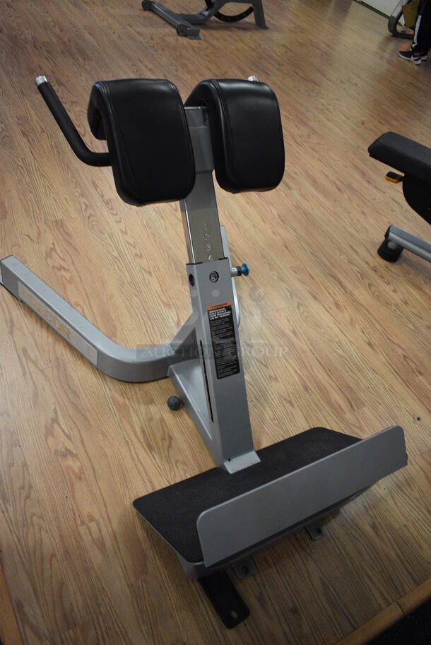 Precor Gray Metal Floor Style Back Extension Bench. BUYER MUST REMOVE. 33x50x32. (upstairs) - Image 4 of 6