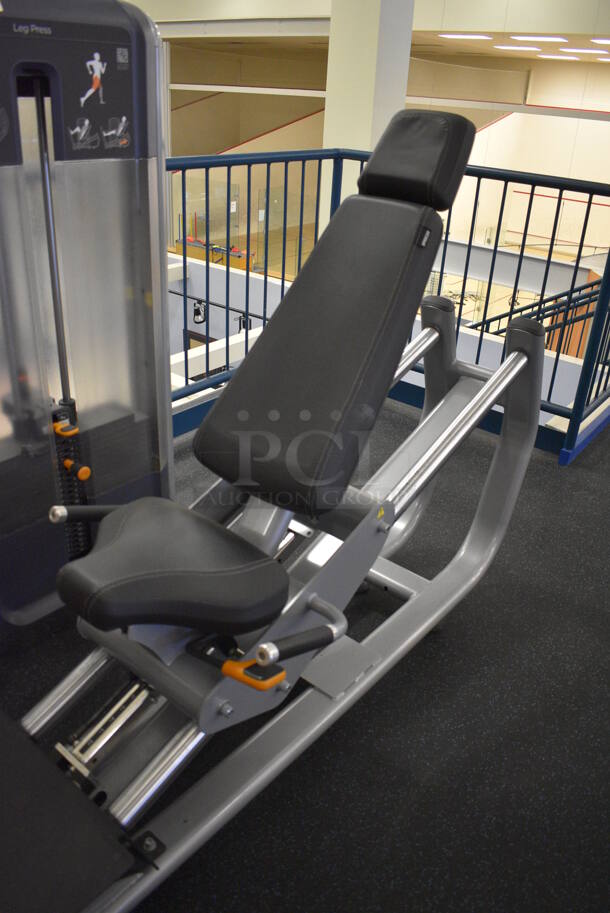 NICE! Precor Metal Commercial Floor Style Leg Press Machine. BUYER MUST REMOVE. 45x72x60. (upstairs) This Unit Will Be Moved Down To The First Floor Before Pick Up Day Begins! - Image 3 of 6