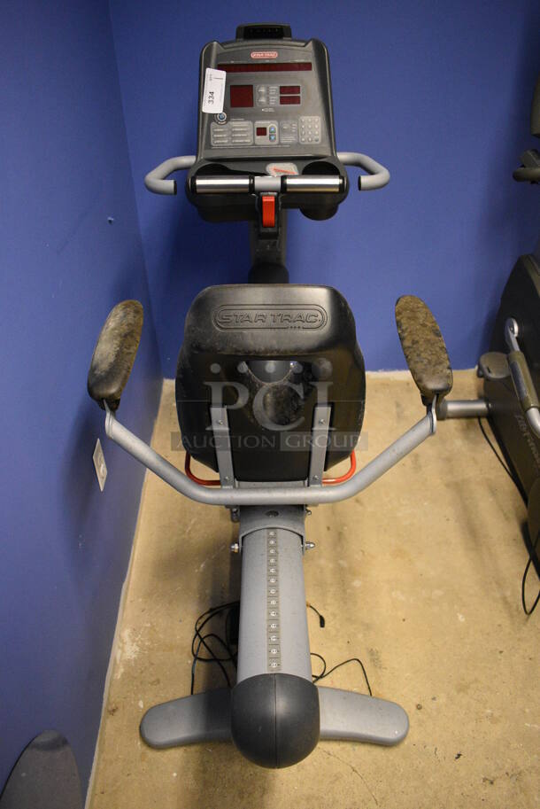 NICE! Star Trac Pro Metal Commercial Floor Style Seated Stationary Bicycle. BUYER MUST REMOVE. 26x70x52. Tested and Does Not Power On. (spin cycle room closet) - Image 2 of 8
