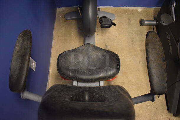 NICE! Star Trac Pro Metal Commercial Floor Style Seated Stationary Bicycle. BUYER MUST REMOVE. 26x70x52. Tested and Does Not Power On. (spin cycle room closet) - Image 4 of 8
