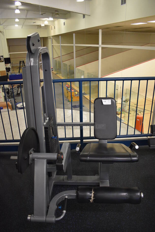 NICE! Precor Metal Commercial Floor Style Leg Extension Machine. BUYER MUST REMOVE. 50x40x62. (upstairs) This Unit Will Be Moved Down To The First Floor Before Pick Up Day Begins!