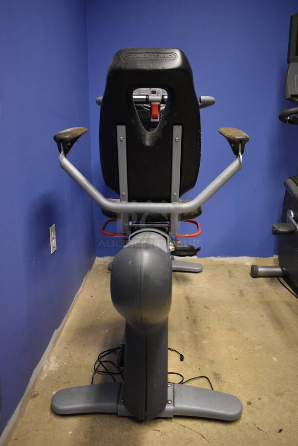 NICE! Star Trac Pro Metal Commercial Floor Style Seated Stationary Bicycle. BUYER MUST REMOVE. 26x70x52. Tested and Does Not Power On. (spin cycle room closet) - Image 6 of 8