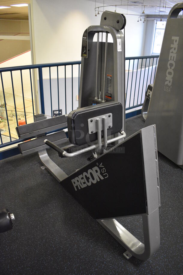 NICE! Precor Metal Commercial Floor Style Angled Seated Calf Machine. BUYER MUST REMOVE. 50x40x62. (upstairs) This Unit Will Be Moved Down To The First Floor Before Pick Up Day Begins! - Image 2 of 7