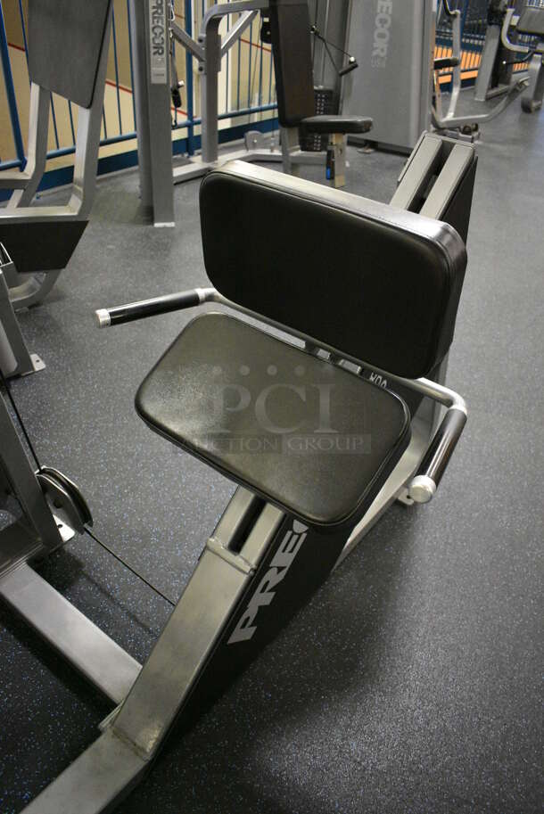 NICE! Precor Metal Commercial Floor Style Angled Seated Calf Machine. BUYER MUST REMOVE. 50x40x62. (upstairs) This Unit Will Be Moved Down To The First Floor Before Pick Up Day Begins! - Image 4 of 7