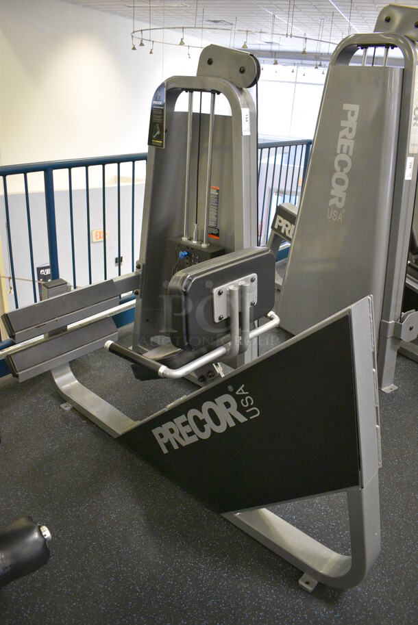 NICE! Precor Metal Commercial Floor Style Angled Seated Calf Machine. BUYER MUST REMOVE. 50x40x62. (upstairs) This Unit Will Be Moved Down To The First Floor Before Pick Up Day Begins! - Image 7 of 7