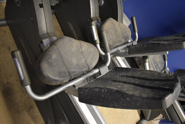 NICE! Life Fitness Metal Commercial Floor Style Seated Stationary Bicycle w/ Life Fitness Monitor. BUYER MUST REMOVE. 27x56x71. Tested and Does Not Power On. (spin cycle room closet) - Image 7 of 9