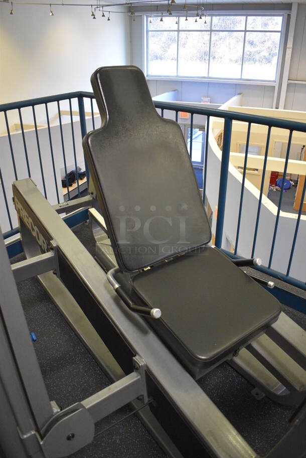 NICE! Precor Metal Commercial Floor Style Leg Press Machine. BUYER MUST REMOVE. 48x80x72. (upstairs) This Unit Will Be Moved Down To The First Floor Before Pick Up Day Begins! - Image 2 of 6