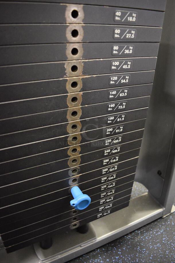 NICE! Precor Metal Commercial Floor Style Leg Press Machine. BUYER MUST REMOVE. 48x80x72. (upstairs) This Unit Will Be Moved Down To The First Floor Before Pick Up Day Begins! - Image 4 of 6