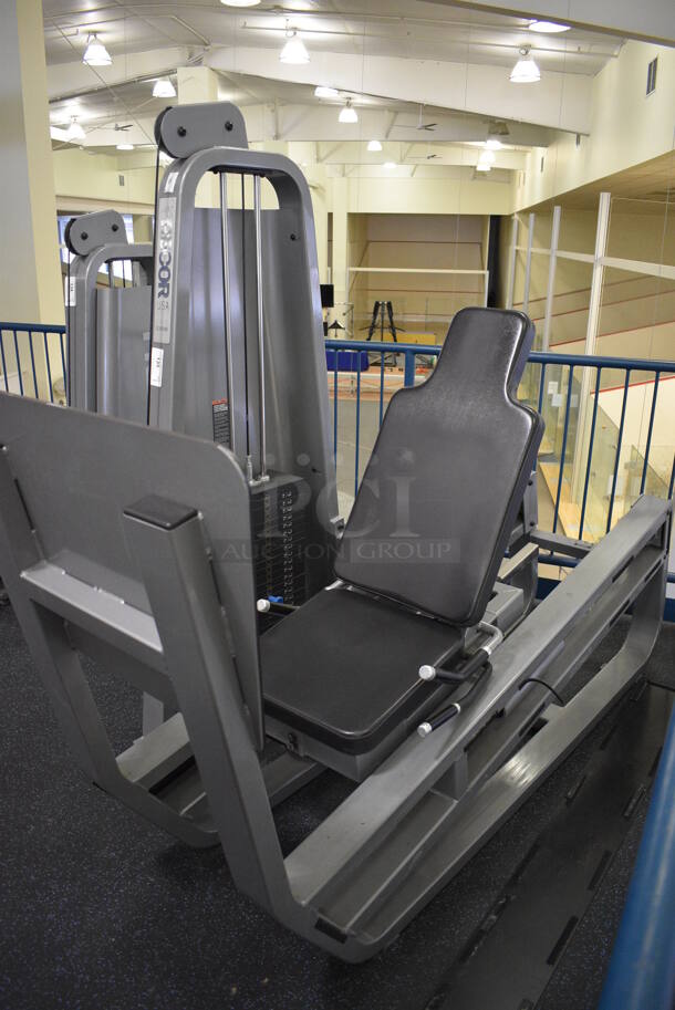 NICE! Precor Metal Commercial Floor Style Leg Press Machine. BUYER MUST REMOVE. 48x80x72. (upstairs) This Unit Will Be Moved Down To The First Floor Before Pick Up Day Begins! - Image 5 of 6
