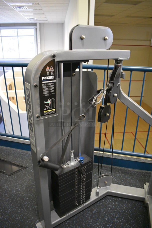 NICE! Precor Metal Commercial Floor Style Chest Press Machine. BUYER MUST REMOVE - Unit May Need Disassembly For Removal. 70x50x53. (upstairs) This Unit Will Be Moved Down To The First Floor Before Pick Up Day Begins! - Image 2 of 6