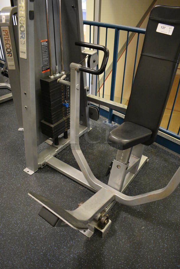 NICE! Precor Metal Commercial Floor Style Seated Row Machine. BUYER MUST REMOVE. 54x52x63. (upstairs) This Unit Will Be Moved Down To The First Floor Before Pick Up Day Begins! - Image 4 of 7
