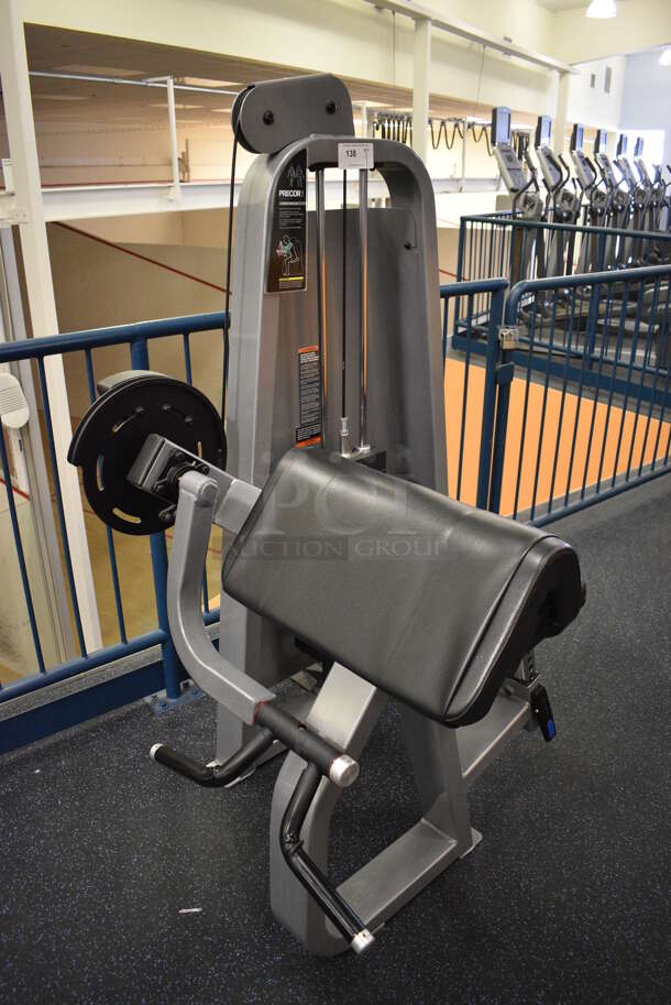 NICE! Precor Metal Commercial Floor Style Camber Curl Machine. BUYER MUST REMOVE. 46x39x63. (upstairs) This Unit Will Be Moved Down To The First Floor Before Pick Up Day Begins! - Image 2 of 6