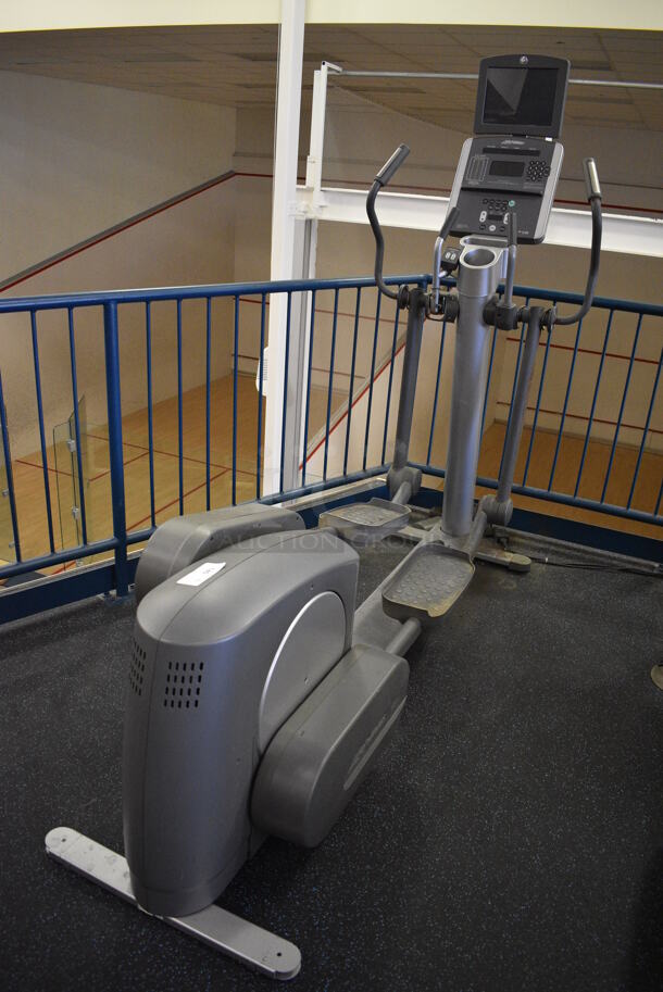 NICE! Precor Model 95xi Experience Metal Floor Style Elliptical Cross Trainer Machine w/ Life Fitness Model LCD-0201 Monitor. BUYER MUST REMOVE. 33x85x75. Tested and Working! (upstairs) This Unit Will Be Moved Down To The First Floor Before Pick Up Day Begins! - Image 2 of 10