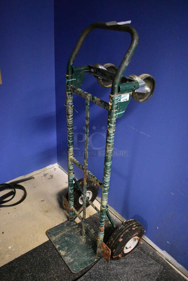 Green Metal Furniture Dolly. 21x19x50. (spin cycle room closet) - Image 1 of 3