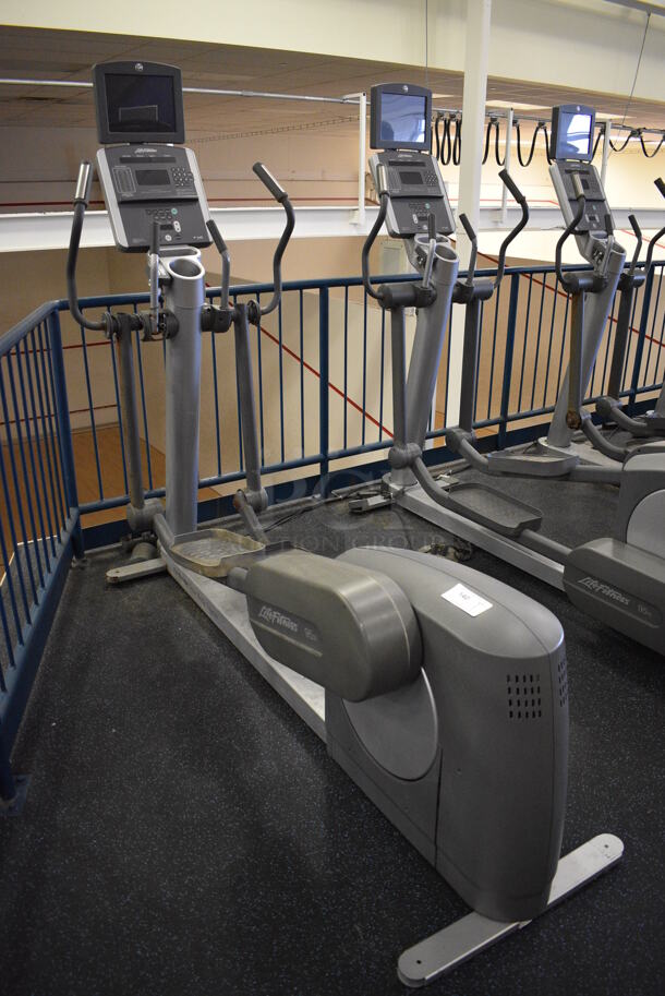 NICE! Precor Model 95xi Experience Metal Floor Style Elliptical Cross Trainer Machine w/ Life Fitness Model LCD-0201 Monitor. BUYER MUST REMOVE. 33x85x75. Tested and Working! (upstairs) This Unit Will Be Moved Down To The First Floor Before Pick Up Day Begins! - Image 3 of 10
