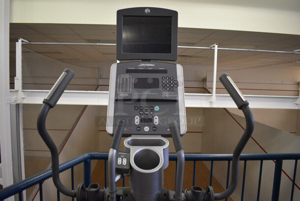 NICE! Precor Model 95xi Experience Metal Floor Style Elliptical Cross Trainer Machine w/ Life Fitness Model LCD-0201 Monitor. BUYER MUST REMOVE. 33x85x75. Tested and Working! (upstairs) This Unit Will Be Moved Down To The First Floor Before Pick Up Day Begins! - Image 6 of 10