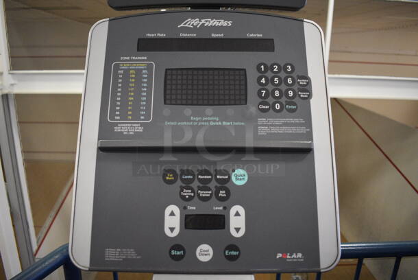 NICE! Precor Model 95xi Experience Metal Floor Style Elliptical Cross Trainer Machine w/ Life Fitness Model LCD-0201 Monitor. BUYER MUST REMOVE. 33x85x75. Tested and Working! (upstairs) This Unit Will Be Moved Down To The First Floor Before Pick Up Day Begins! - Image 7 of 10