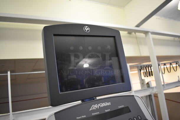 NICE! Precor Model 95xi Experience Metal Floor Style Elliptical Cross Trainer Machine w/ Life Fitness Model LCD-0201 Monitor. BUYER MUST REMOVE. 33x85x75. Tested and Working! (upstairs) This Unit Will Be Moved Down To The First Floor Before Pick Up Day Begins! - Image 8 of 10