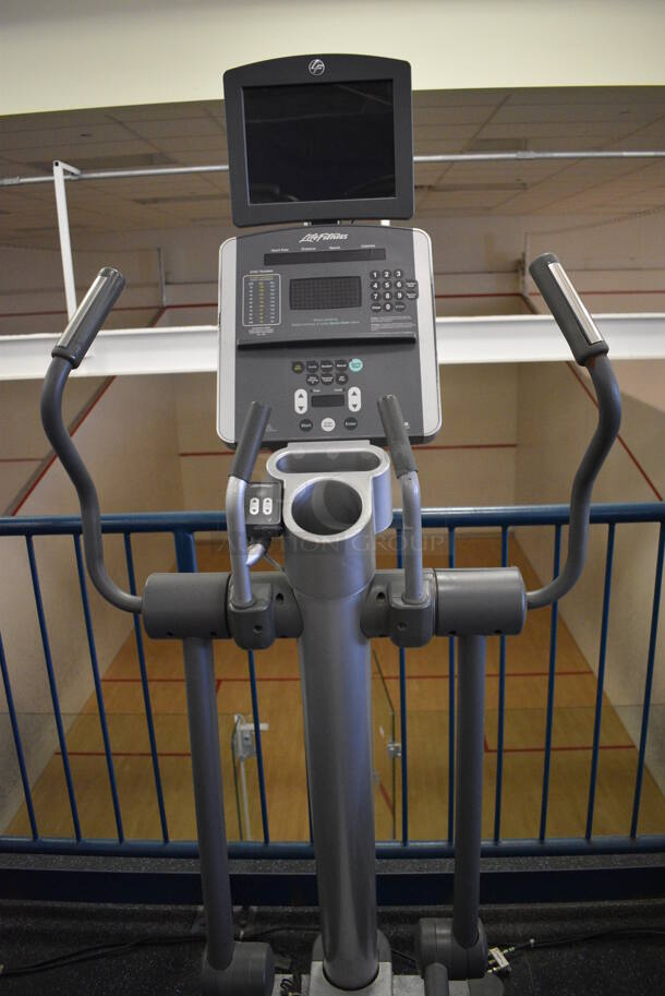NICE! Precor Model 95xi Experience Metal Floor Style Elliptical Cross Trainer Machine w/ Life Fitness Model LCD-0201 Monitor. BUYER MUST REMOVE. 33x85x75. Tested and Working! (upstairs) This Unit Will Be Moved Down To The First Floor Before Pick Up Day Begins! - Image 6 of 8