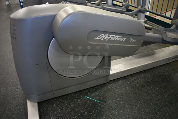 NICE! Precor Model 95xi Experience Metal Floor Style Elliptical Cross Trainer Machine w/ Life Fitness Model LCD-0201 Monitor. BUYER MUST REMOVE. 33x85x75. Tested and Working! (upstairs) This Unit Will Be Moved Down To The First Floor Before Pick Up Day Begins! - Image 4 of 9