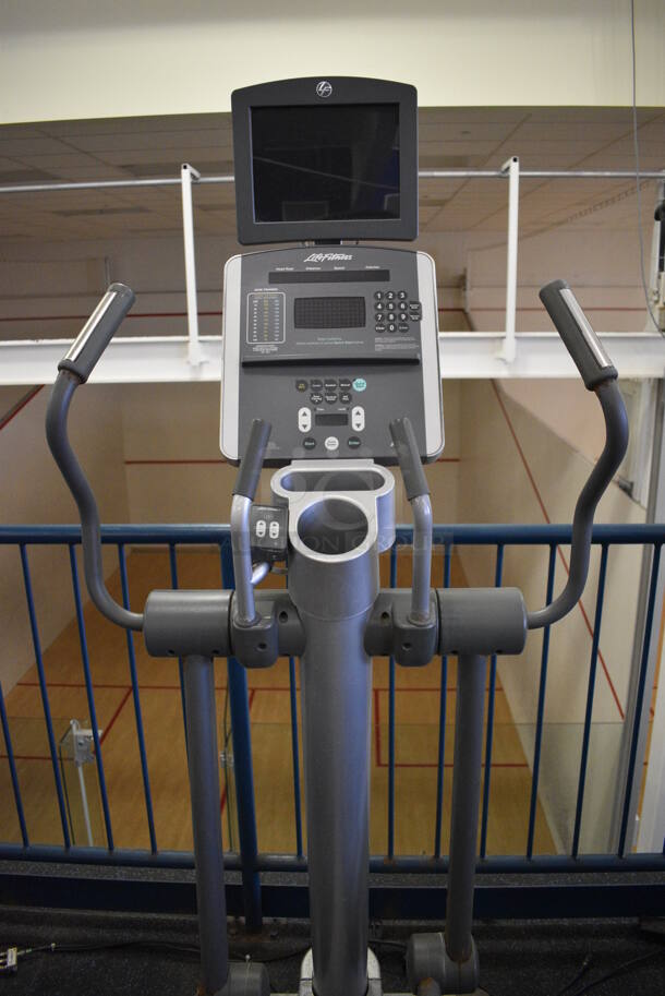 NICE! Precor Model 95xi Experience Metal Floor Style Elliptical Cross Trainer Machine w/ Life Fitness Model LCD-0201 Monitor. BUYER MUST REMOVE. 33x85x75. Tested and Working! (upstairs) This Unit Will Be Moved Down To The First Floor Before Pick Up Day Begins! - Image 6 of 9