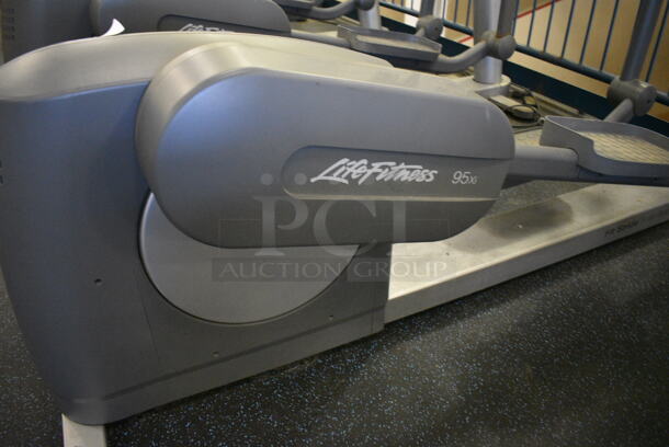 NICE! Precor Model 95xi Experience Metal Floor Style Elliptical Cross Trainer Machine w/ Life Fitness Model LCD-0201 Monitor. BUYER MUST REMOVE. 33x85x75. Tested and Working! (upstairs) This Unit Will Be Moved Down To The First Floor Before Pick Up Day Begins! - Image 3 of 7