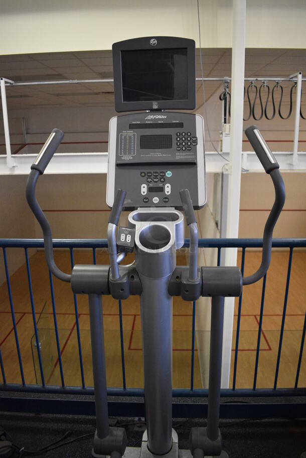 NICE! Precor Model 95xi Experience Metal Floor Style Elliptical Cross Trainer Machine w/ Life Fitness Model LCD-0201 Monitor. BUYER MUST REMOVE. 33x85x75. Tested and Working! (upstairs) This Unit Will Be Moved Down To The First Floor Before Pick Up Day Begins! - Image 5 of 7