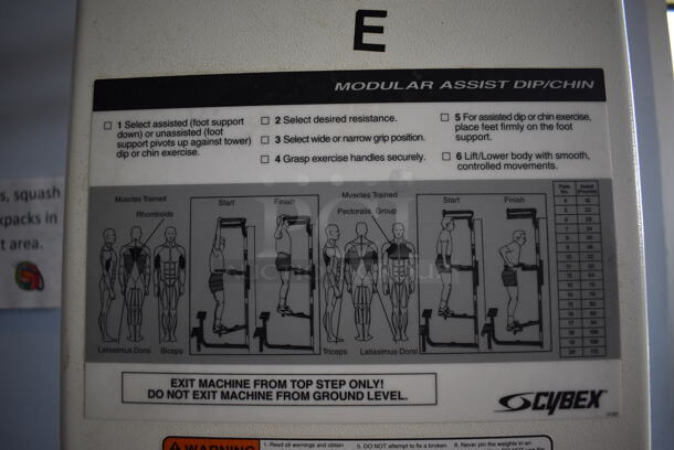 NICE! Cybex Metal Floor Style Assisted Pull Up Machine. BUYER MUST REMOVE. 32x76x97. (weight room) - Image 7 of 9
