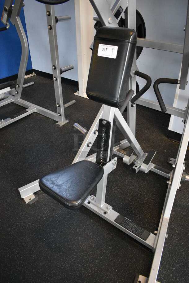 NICE! Hammer Strength Gray Metal Floor Style Iso-lateral Low Row Machine. Does Not Come w/ Weight Plates. BUYER MUST REMOVE. 51x58x67. (weight room) - Image 3 of 7