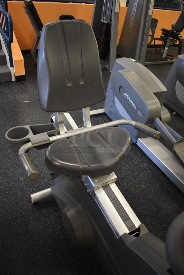 NICE! Precor Model 95Ri Experience Metal Floor Style Seated Stationary Bicycle Machine w/ Life Fitness Monitor. BUYER MUST REMOVE. 28x59x62. Tested and Working! (upstairs) This Unit Will Be Moved Down To The First Floor Before Pick Up Day Begins! - Image 5 of 10