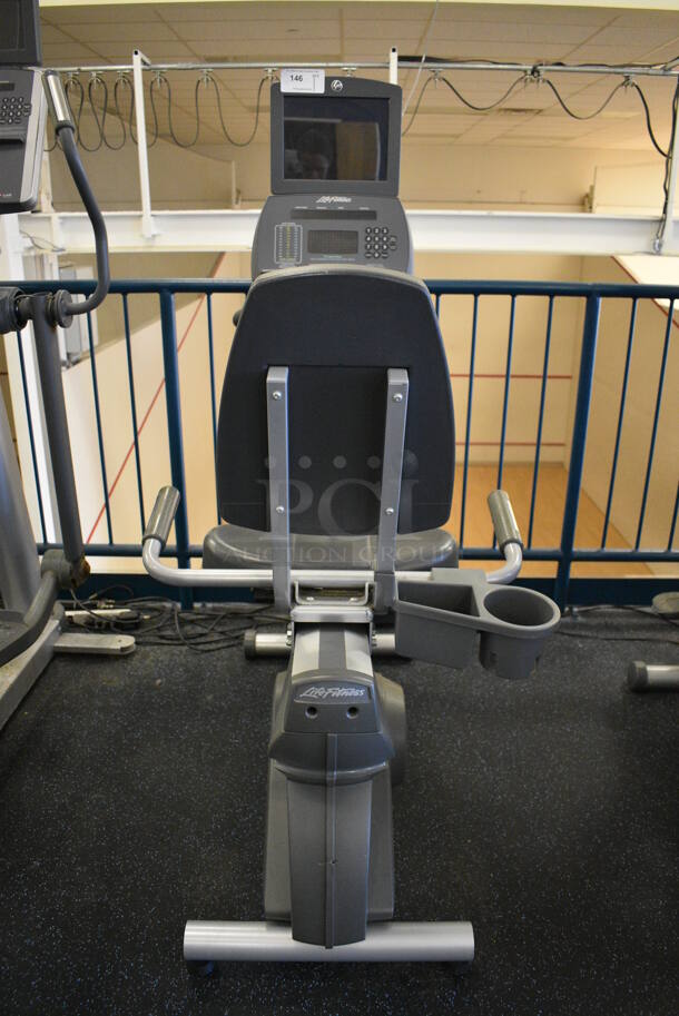 NICE! Precor Model 95Ri Experience Metal Floor Style Seated Stationary Bicycle Machine w/ Life Fitness Monitor. BUYER MUST REMOVE. 28x59x62. Tested and Working! (upstairs) This Unit Will Be Moved Down To The First Floor Before Pick Up Day Begins! - Image 8 of 10