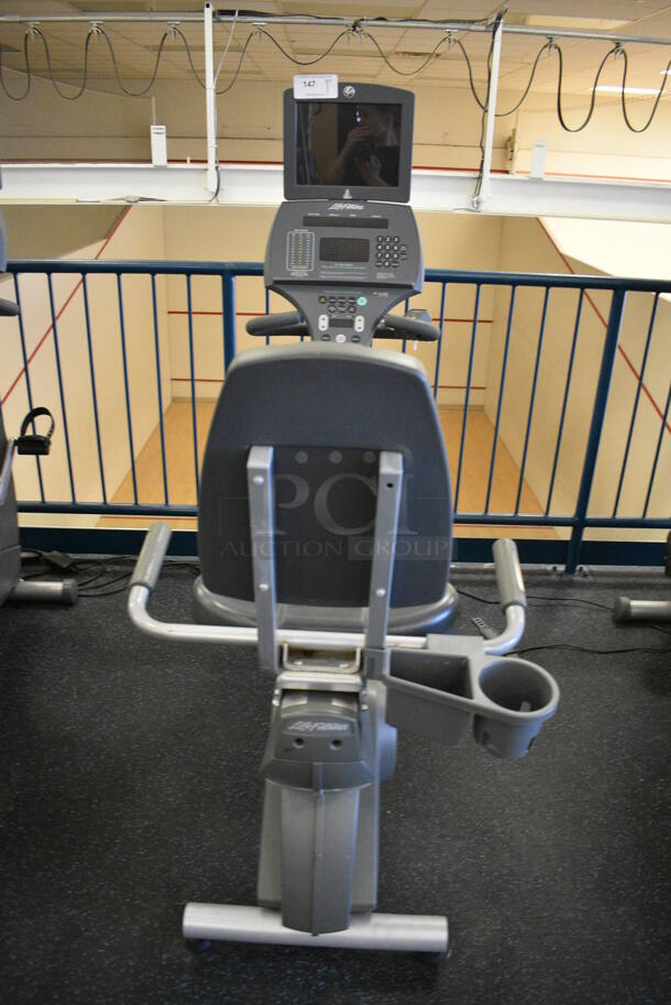 NICE! Precor Model 95Ri Experience Metal Floor Style Seated Stationary Bicycle Machine w/ Life Fitness Monitor. BUYER MUST REMOVE. 28x59x62. Tested and Working! (upstairs) This Unit Will Be Moved Down To The First Floor Before Pick Up Day Begins! - Image 3 of 7