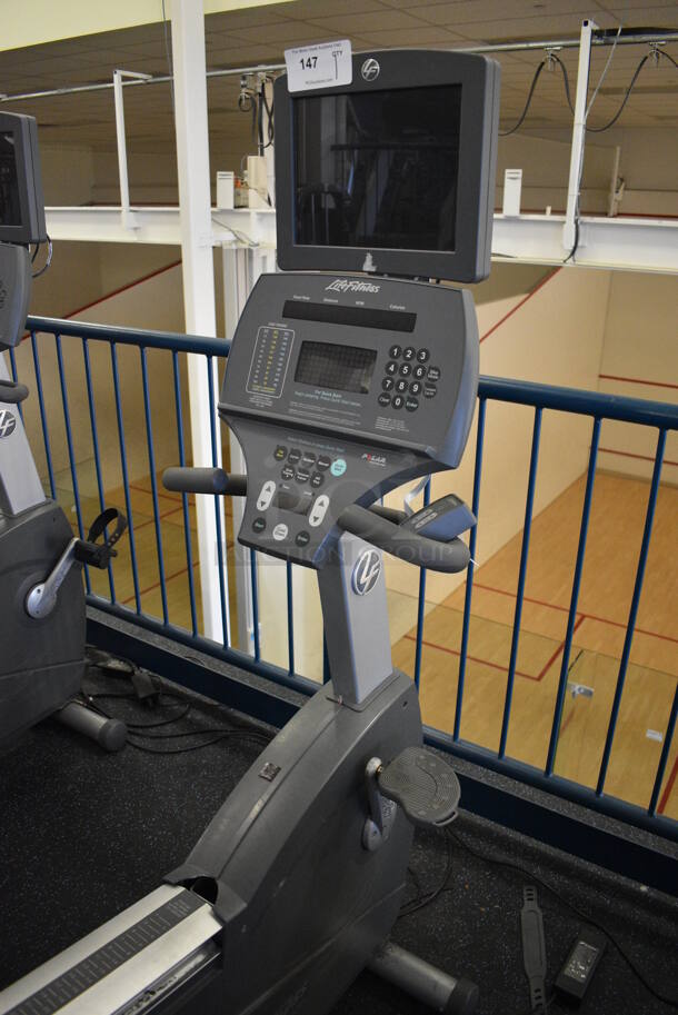 NICE! Precor Model 95Ri Experience Metal Floor Style Seated Stationary Bicycle Machine w/ Life Fitness Monitor. BUYER MUST REMOVE. 28x59x62. Tested and Working! (upstairs) This Unit Will Be Moved Down To The First Floor Before Pick Up Day Begins! - Image 4 of 7