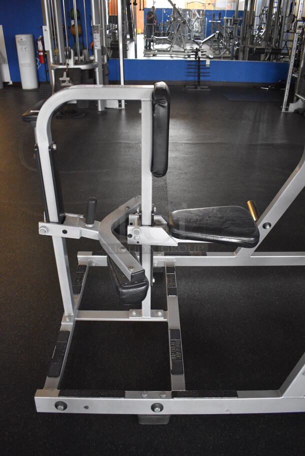 NICE! Hammer Strength Gray Metal Floor Style Iso-lateral Front Lat Pulldown Machine. BUYER MUST REMOVE - Unit May Need Disassembly For Removal. 52x67x81. (weight room) - Image 5 of 11