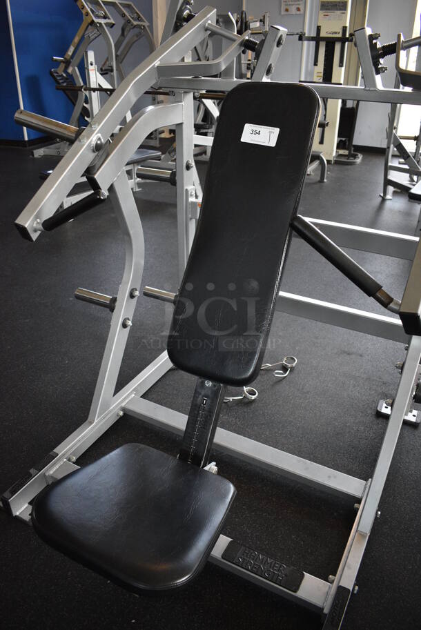NICE! Hammer Strength Gray Metal Floor Style Iso-lateral Super Incline Press Machine. BUYER MUST REMOVE - Unit May Need Disassembly For Removal. 58x57x60. (weight room) - Image 5 of 12