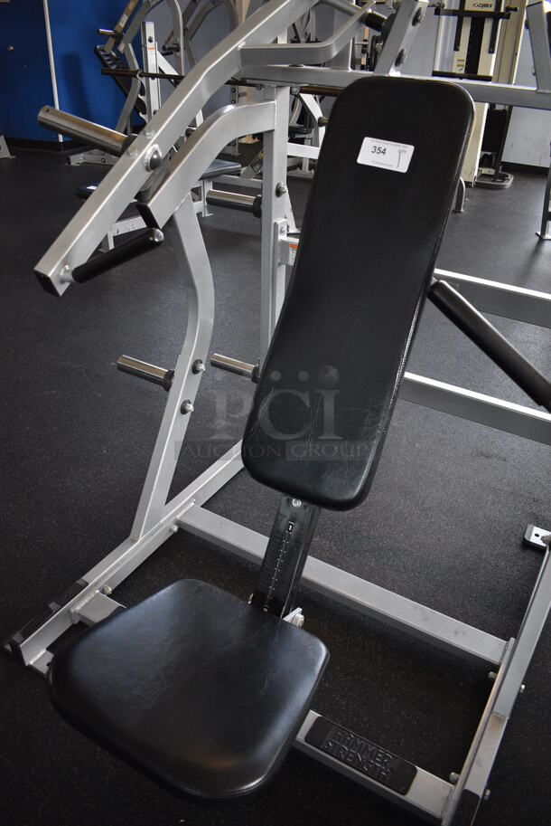 NICE! Hammer Strength Gray Metal Floor Style Iso-lateral Super Incline Press Machine. BUYER MUST REMOVE - Unit May Need Disassembly For Removal. 58x57x60. (weight room) - Image 10 of 12