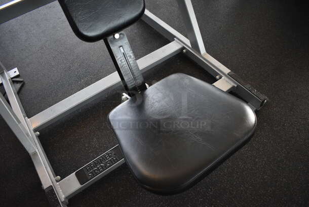 NICE! Hammer Strength Gray Metal Floor Style Iso-lateral Super Incline Press Machine. BUYER MUST REMOVE - Unit May Need Disassembly For Removal. 58x57x60. (weight room) - Image 11 of 12