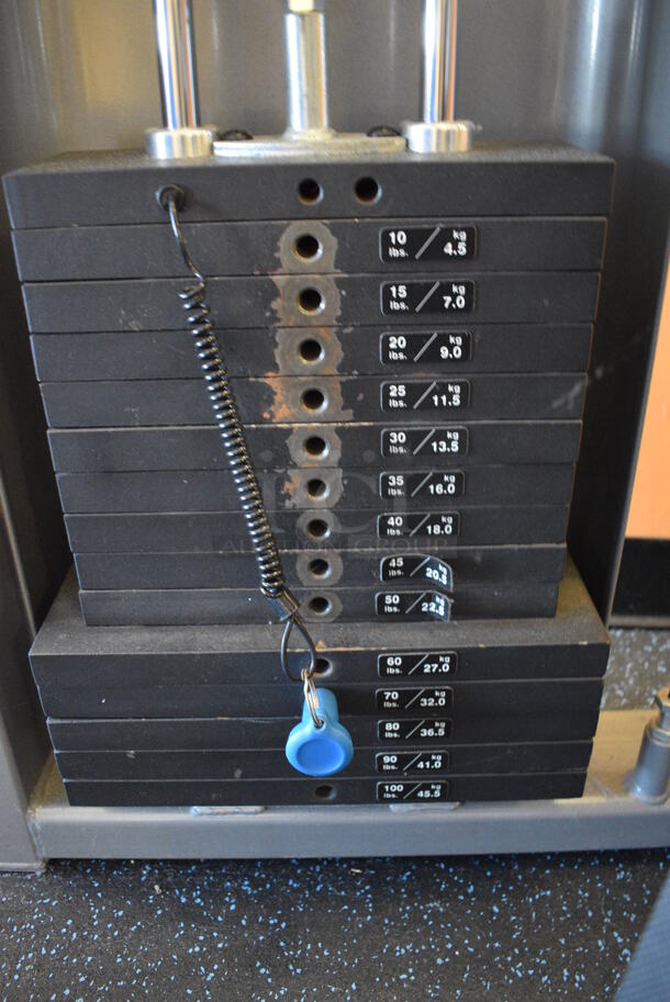 NICE! Precor Metal Commercial Floor Style Row Machine. BUYER MUST REMOVE - Unit May Need Disassembly For Removal. 70x70x53. (upstairs) This Unit Will Be Moved Down To The First Floor Before Pick Up Day Begins! - Image 6 of 9